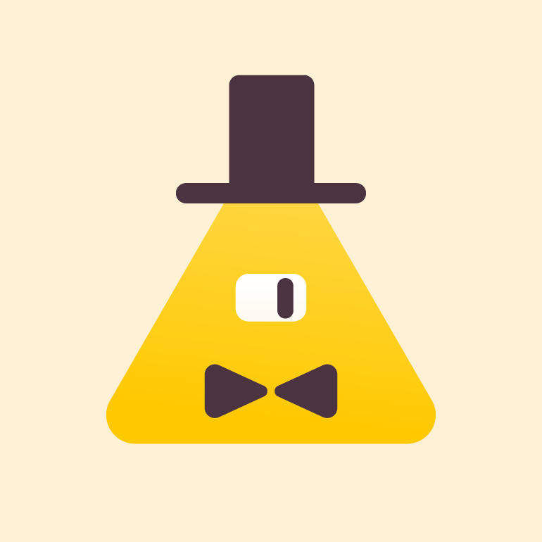 Bill Cipher from Gravity Falls, flat style
